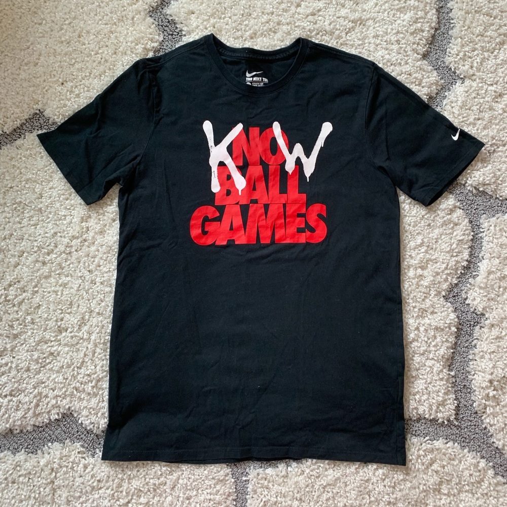 Mike Black T-Shirt with red words